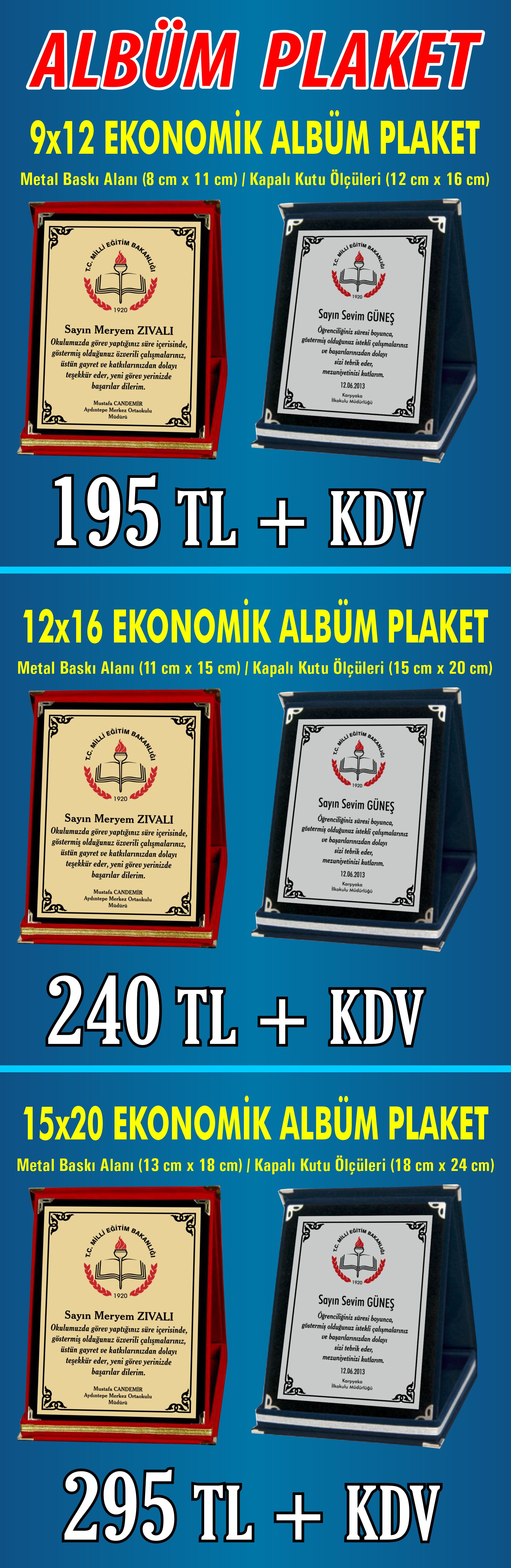 Ekonomik Albüm Plaketler