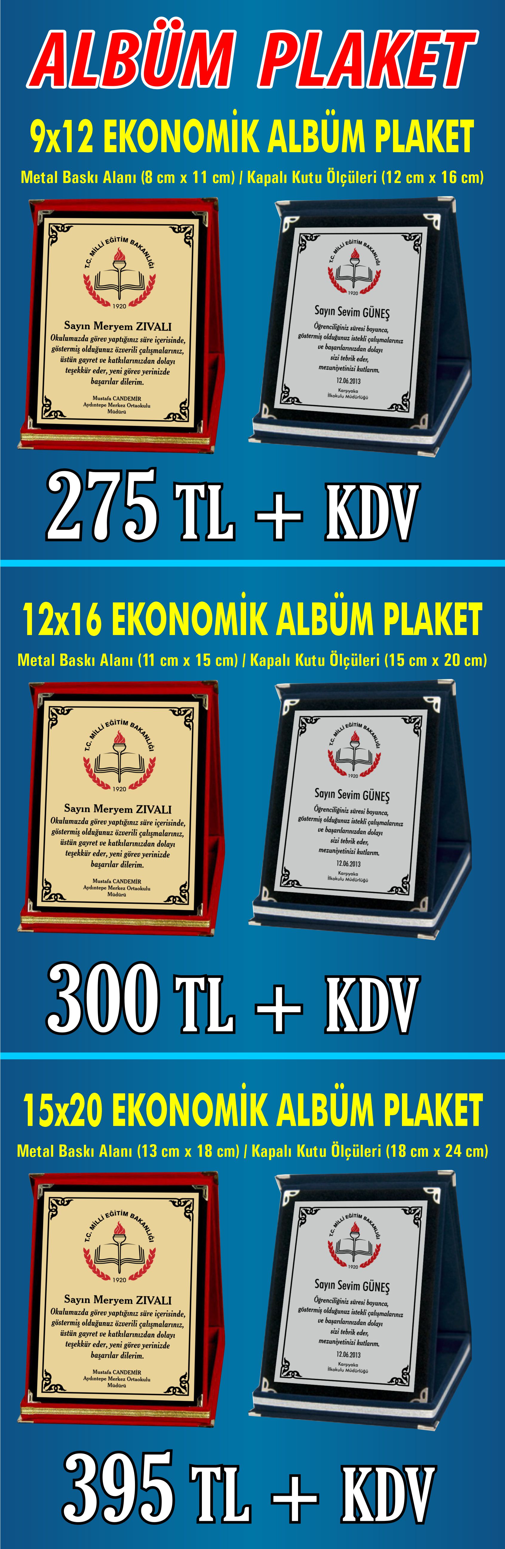 Ekonomik Albüm Plaketler